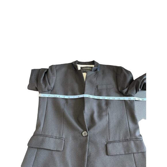 J.Crew Regent Blazer Black Wool Flannel‎ Preppy Academia Work Office Size 10 - Picture 9 of 11